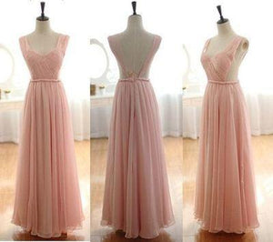 Custom Blush Pink Sexy Prom Dress Gown Backless Prom Dresses Long Bridesmaid Dresses RS536