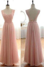 Load image into Gallery viewer, Custom Blush Pink Sexy Prom Dress Gown Backless Prom Dresses Long Bridesmaid Dresses RS536