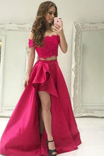 Load image into Gallery viewer, Pretty Two Pieces Ivroy Long Off The Shoulder Prom Dresses With Pockets