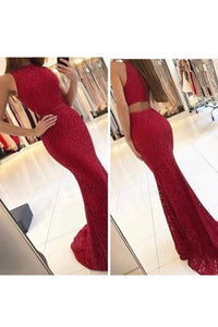2024 New Arrival Scoop Open Back Lace Evening Dresses Mermaid
