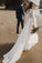 Charming A Line Long Sleeves V Neck Lace Ivory Beach Wedding Dresses, Bridal SRS20395