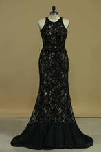 Load image into Gallery viewer, 2024 Scoop Open Back Mermaid Lace With Beads Evening Dresses
