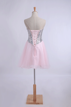 Load image into Gallery viewer, 2024 Homecoming Dresses A Line Sweetheart With Beads&amp;Sequins Short/Mini