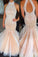 2024 High Neck Prom Dresses Mermaid/Trumpet With Beading Tulle Zipper Up