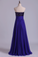 2024 Sweetheart A Line Prom Dress Beaded Bodice With Shirred Chiffon Skirt