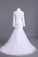 2024 High Neck Mermaid/Trumpet Muslim Wedding Dresses Pleated Bodice With Tulle Skirt Lace Up