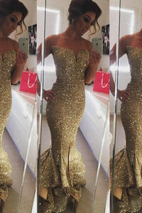 2024 New Style Prom Dresses Sequined Zipper Up