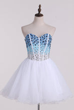 Load image into Gallery viewer, 2024 A Line Sweetheart Short/Mini Homecoming Dresses With Beads