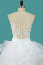Load image into Gallery viewer, 2024 Scoop Tulle With Applique Detachable Wedding Dresses Zipper Up