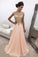 2024 Chiffon Prom Dresses A Line Scoop With Applique Sweep Train