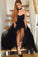 2024 Prom Dresses A Line Sweetheart Tulle With Ruffles Sweep Train