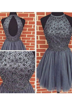 Load image into Gallery viewer, 2024 New Homecoming Dresses Scoop Short/Mini Tulle With Pearls