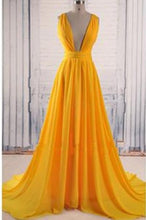 Load image into Gallery viewer, Backless Prom Gown Open Back Chiffon Evening Dress H28