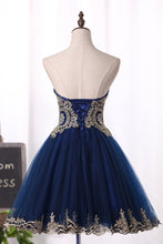Load image into Gallery viewer, 2024 Sweetheart A Line/Princess Tulle With Applique Homecoming Dresses