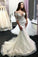 Gorgeous Sheer Neck Half Sleeves Lace Appliques Mermaid Long Wedding SRSPEM7QXZ7