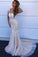 Charming Mermaid Square Neck Straps Lace Wedding Dresses, Bridal SRS15631