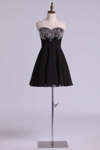 Load image into Gallery viewer, 2024 Homecoming Dresses Sweetheart A Line Short Chiffon With Beads