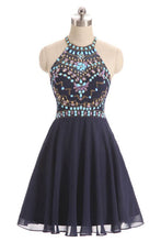 Load image into Gallery viewer, 2024 A Line Homecoming Dresses Chiffon With Beading Short/Mini
