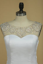 Load image into Gallery viewer, 2024 Scoop Mermaid Wedding Dresses Spandex With Beads And Slit
