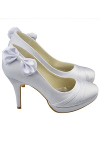 High Heel Ivory Elegant Comfy Simple Wedding SRS12438