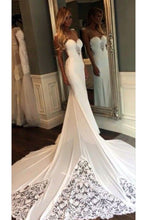 Load image into Gallery viewer, 2023 New Arrival Scoop Chiffon Wedding Dresses With Applique Mermaid