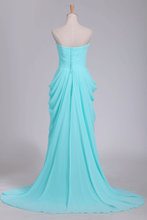 Load image into Gallery viewer, 2024 Prom Dresses Sweetheart A Line Chiffon With Beads And Ruffles