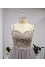 Load image into Gallery viewer, SweetHeart Neckline Beaded Bodice Tulled Skirt Prom SRSP6CYPLG9