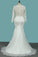 2023 Scoop Long Sleeves Sheath Wedding Dresses Tulle & Lace With Applique Sweep Train