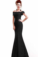 Load image into Gallery viewer, Elegant Lace Prom Dresses Mermaid Lace Up Back Floor Length