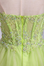 Load image into Gallery viewer, 2024 Sweetheart A Line Tulle Homecoming Dress With Beads &amp; Applique
