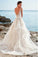 Spaghetti Straps Neckline Backless V-Neck Tulle A-Line Wedding Dresses With Beaded RS310