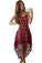 White High Low Spaghetti Hollow Lace V-Neck Sweetheart Homecoming Dress RS188