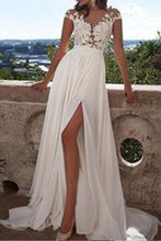 Load image into Gallery viewer, See through wedding dresses Sexy lace prom dresses Beach wedding gown Prom dresses sexy prom dresses RS385