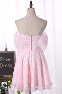 2024 Lace Sweetheart Homecoming Dresses A Line Short/Mini