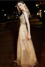 Load image into Gallery viewer, Sparkly Long A-Line Sequin Shiny Beautiful Prom Dresses Evening Dresses