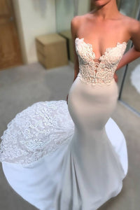 2024 Wedding Dresses Mermaid Sweetheart Spandex With Applique