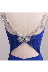 2024 Sexy Sheath/Column Homecoming Dresses Scoop Short/Mini Open Back With Beads