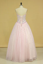 Load image into Gallery viewer, 2024 Sweetheart Ball Gown Quinceanera Dresses Tulle With Beads And Rhinestones New