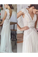 Unique V Neck Cap Sleeves Chiffon Beach Wedding Dress With Beading SRSPGG9HAF7