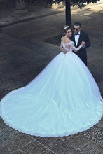 Load image into Gallery viewer, 2024 Hot Wedding Dresses Sweetheart Ball Gown Tulle With Applique