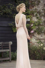 Load image into Gallery viewer, Charming Long Light Pink Floor Lenght Open Back Elegant Bridesmaid Dresss