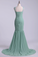 2024 Long Prom Dresses Straps Ruffled Bodice Beaded Hot Selling