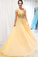 A Line Floor Length Tulle Prom Dress With Sequins Cheap V Neck Long Formal SRSP1NJG7JC