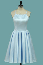 Load image into Gallery viewer, 2024 New Arrival Spaghetti Straps Cocktail Dresses Satin A Line