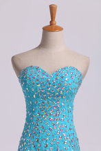 Load image into Gallery viewer, 2024 Prom Dresses Sweetheart Rhinestone Beaded Bodice With Slit