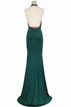 Load image into Gallery viewer, Green Mermaid Backless Prom Dresses,Sexy Evening Gowns For Teens