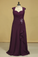 2023 Plus Size A Line Mother Of The Bride Dresses Open Back Chiffon With Beads And Ruffles Grape