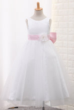 Load image into Gallery viewer, 2024 Hot Selling Tulle Scoop Flower Girl Dresses Ball Gown Ankle Length