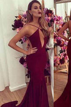 Load image into Gallery viewer, burgundy prom Dress sexy Prom Dress long prom dress backless prom dress evening dress BD664