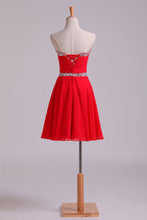 Load image into Gallery viewer, 2024 Beaded Sweetheart Neckline &amp; Waistline Homecoming Dresses Mini